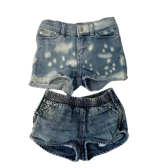 Toddler Little Girls Jean Shorts Bundle DL1961 Polo Ralph Lauren Size 5 Denim‎ - Picture 1 of 4